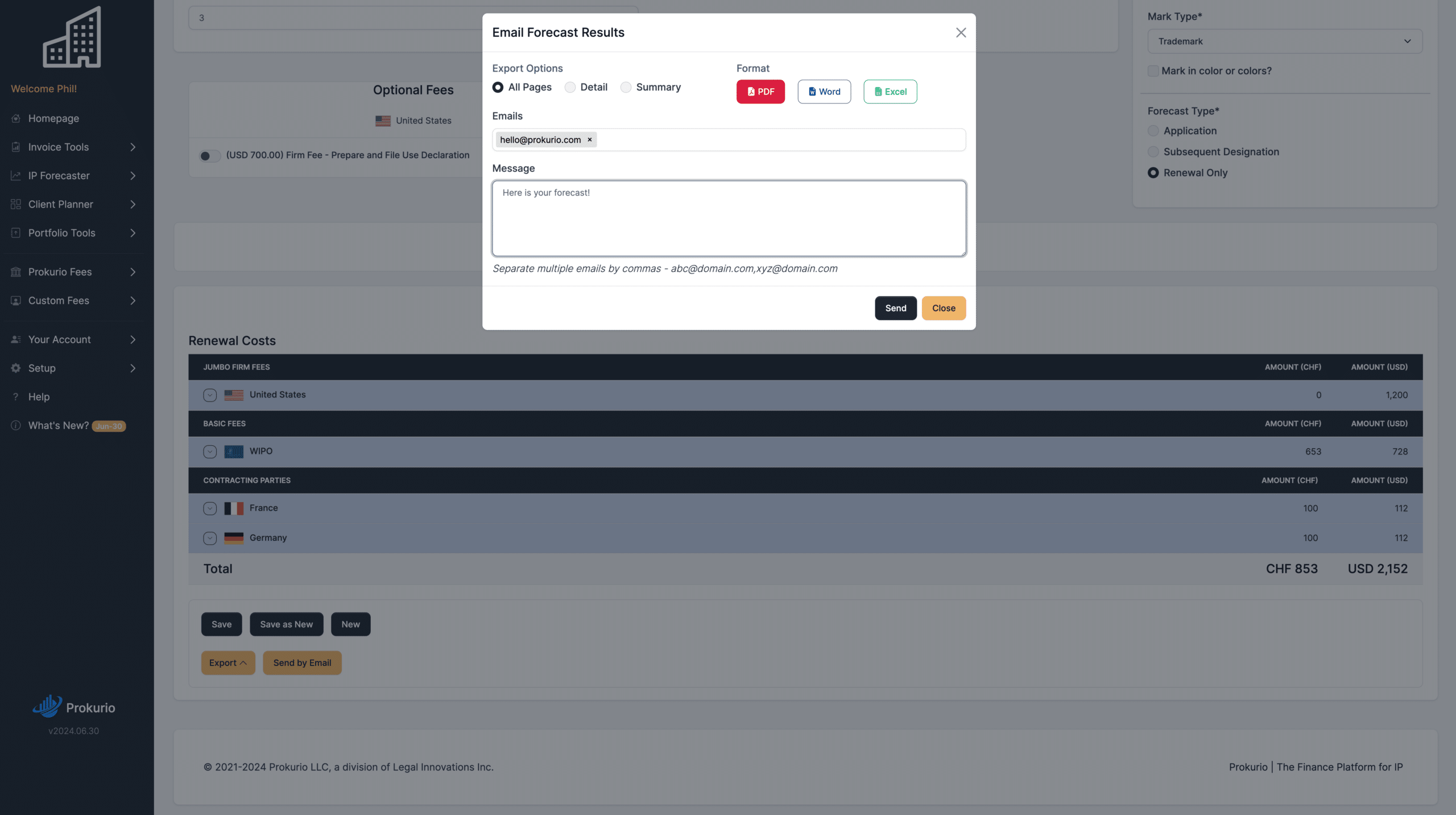 global ip estimator email